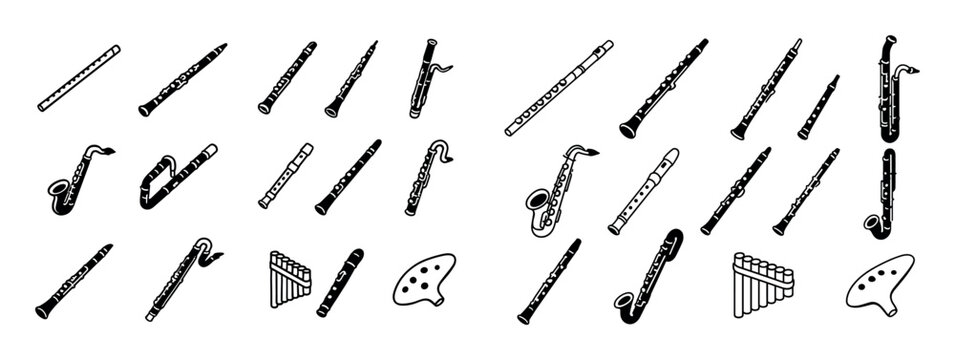 Woodwind Instrument Icons