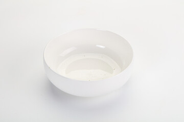 White ceramic empty bowl dishware