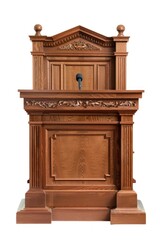 Fototapeta premium Judge podium furniture letterbox fireplace.