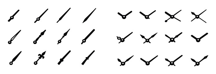 Isometric Clock Hands Icons