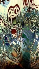 Colorful distorted abstract fluid waves with surreal organic motion for artistic background and modern creative design. Artwork. Illustration