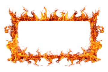 Flaming rectangular frame