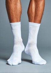 White socks on male legs