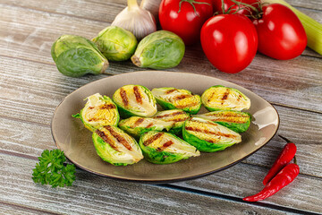 Vegan cuisine - Grilled brussels sprouts