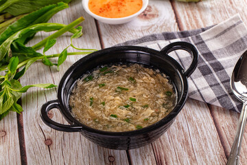 Hot Asian crab meat soup