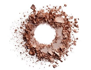 Powdered makeup, circular frame