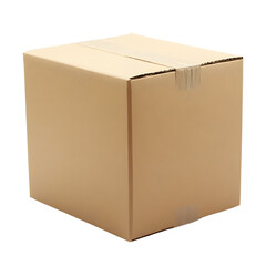 Professional Brown Cardboard Box Isolated on White Background