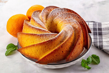 Italian traditional orange cake Chiambella