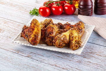 Baked chicken wings with spices