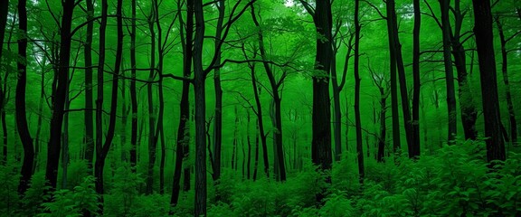 Fototapeta premium Deep forest green background with distressed, textured overlay, evoking a hunting scene, prey, overlay