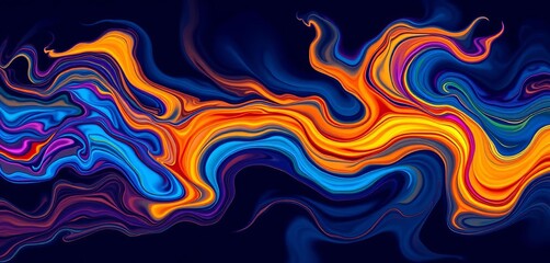 Obraz premium Abstract swirling paint depicting innovative business concept, business, energy