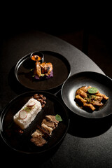 grilled fish dish with spiced chicken and rice on a plate on the dining table (3)