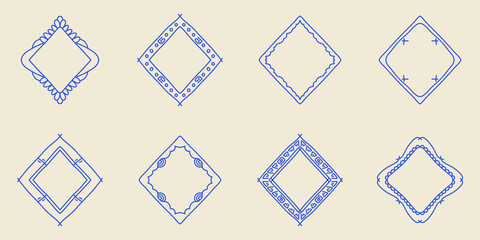 Minimal Hand Drawn Line Art Frame Vector