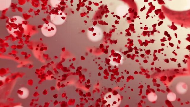 3D Animation of Microscopic View of Sickle Cell Being Destroyed - Medical illustration Footage. 4K
