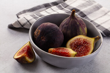 Ripe juicy sweet purple fig