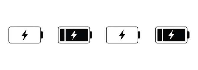WebCaptivating battery icons showcase charge levels and power status with a modern, clean aesthetic perfect for tech, energy, or design projects.