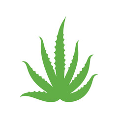 Minimalist aloe vera silhouette designed for skincare, spa, and herbal cosmetic branding