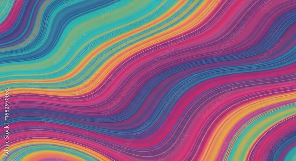 Poster dynamic vibrant abstract background with flowing colorful waves, perfect for modern designs and crea