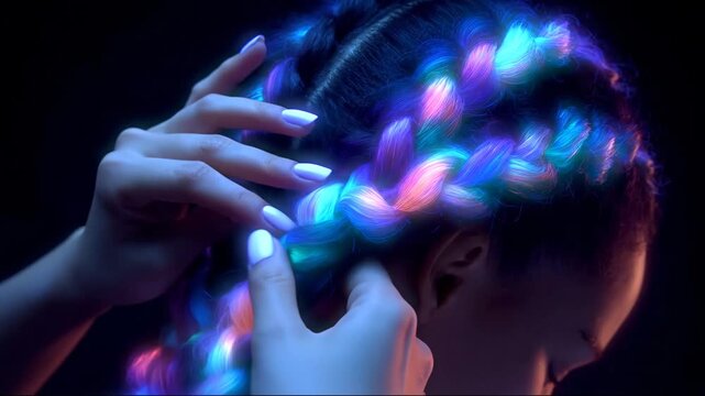 AI Empowered Micro Jobs: Crafting Vibrant Luminous Braids for Futuristic Digital Beauty Tasks