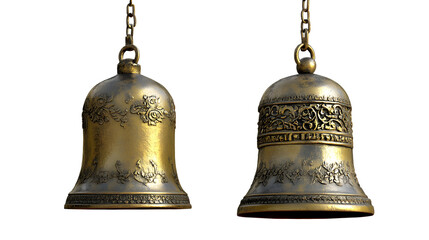 Bell, ancient bell, bell, golden ancient bell cutout, transparent picture, png picture