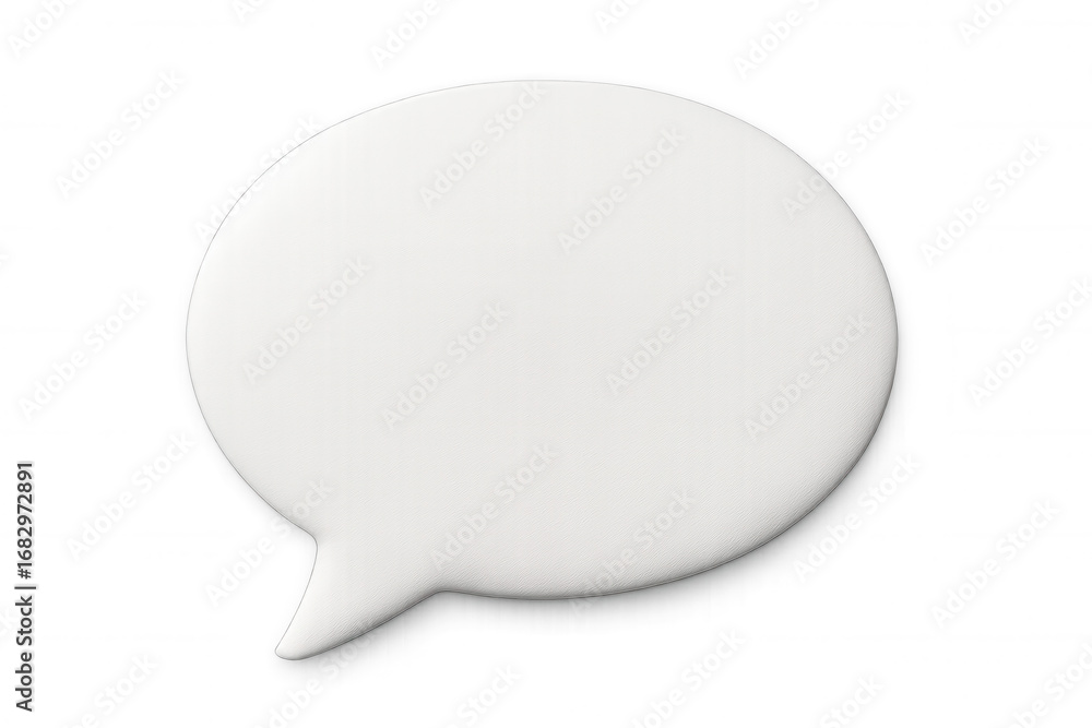 Poster speech bubble hovering against transparent backdrop, representing digital communication and messagin