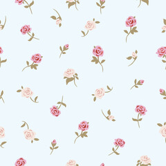 roses seamless pattern , vector , illustration