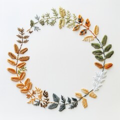 Obraz premium Elegant botanical wreath design