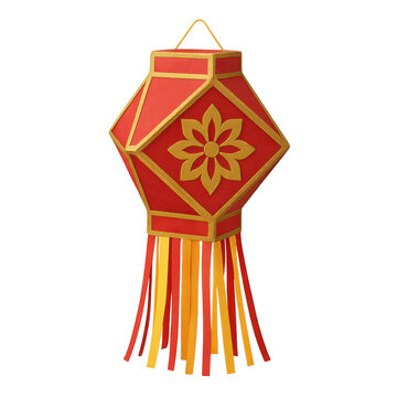 Ornate copper lantern for festive lighting (square)