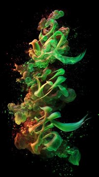 AI Empowered Micro Jobs: Dynamic Abstract Ink Flow Creates Mystical Digital Calligraphy Art for Futuristic Design Tasks