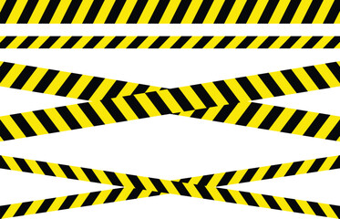 Yellow and black stripes tape. Caution tape border and safety stripe. roadwork construction. designed for industrial safety
