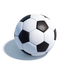Soccer ball, black and white, 3D render