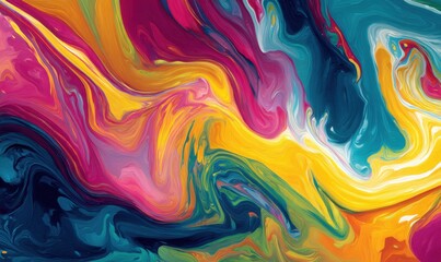 Obraz premium Vibrant swirling abstract painting