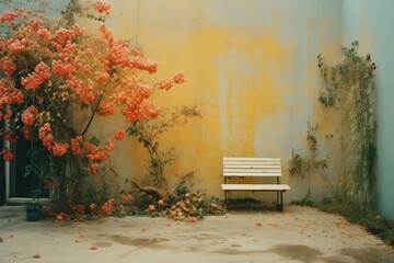 Obraz premium Aesthetic garden architecture painting plant.