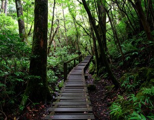 Lush forest pathway