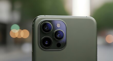 Illustration of closeup of the camera array on a modern smartphone