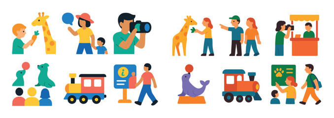 Obraz premium Zoo Activity Icons