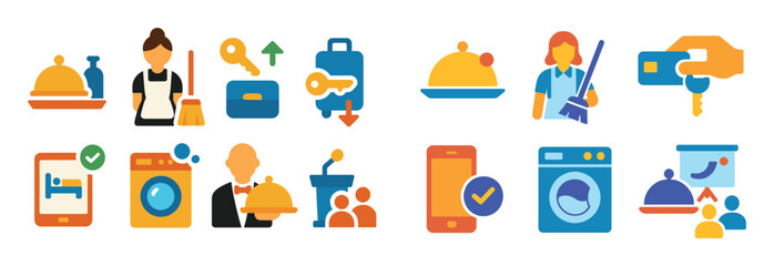 Colorful Hotel Icons