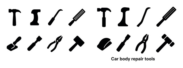 Obraz premium Car Repair Tool Icons