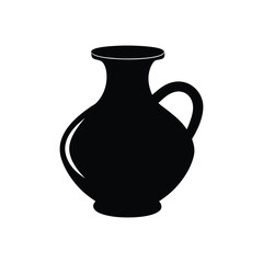 Ancient Greek ceramic vase isolated on white background