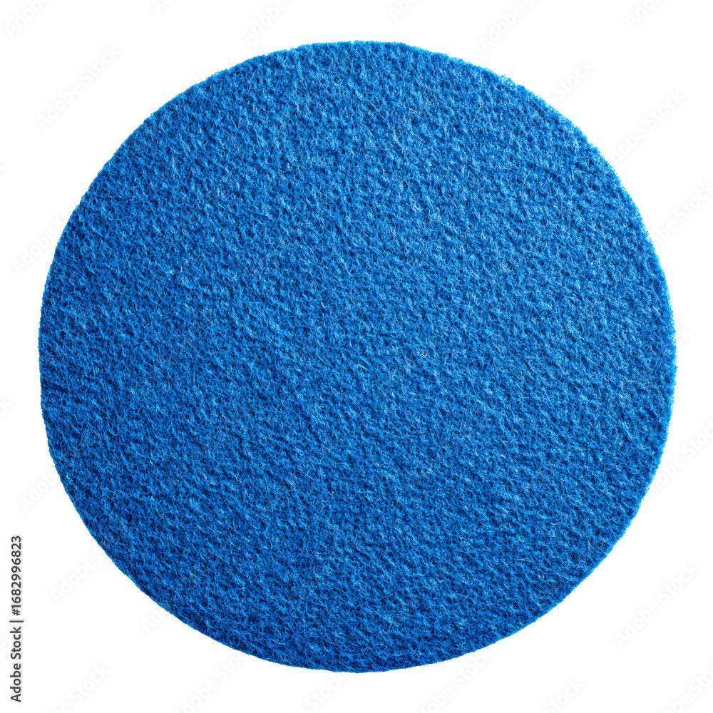 Poster textured azure disc floating within emptiness radiating calm energy and textural depth