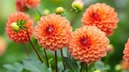 Gorgeous elegant dahlia petals shining in warm glow picture