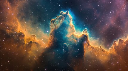 Obraz premium Colorful cosmic nebula