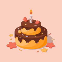 3d rendered illustration of a two tier structure