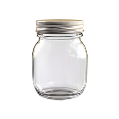 Elegant Glass Jar with Silver Lid in Soft Natural Light