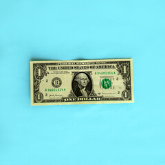 Dollar on a blue background.