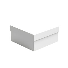 Fototapeta premium Versatile Empty White Box for Packaging, Shipping, and Storage Solutions