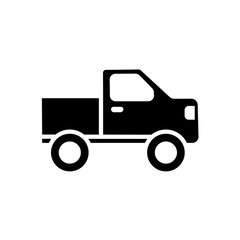Pickup truck, cargo, transport vector icon