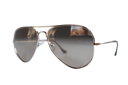 Stylish Aviator Sunglasses: Sleek aviator sunglasses, exuding timeless style and cool sophistication, are presented in a captivating high-angle shot, perfect for fashion and lifestyle content.