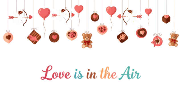 Love is in the Air – Valentine's Hanging Decor with Teddy Bears and Chocolates