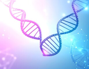 DNA helix graphic with abstract background